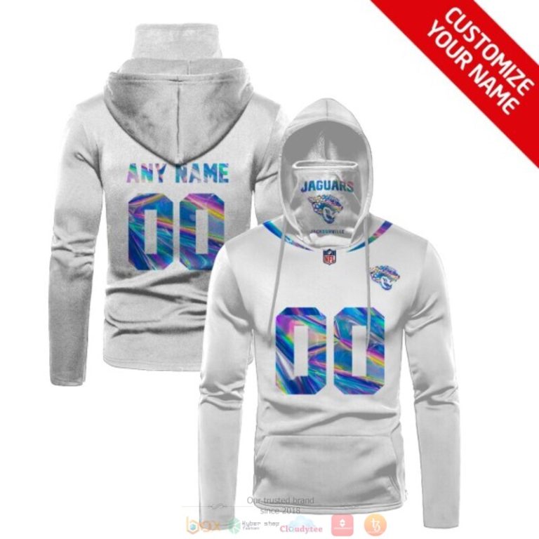 Personalized Nfl Jacksonville Jaguars White Custom 3D Hoodie Maskmask Hoodie Unique Game Day Fan Apparel