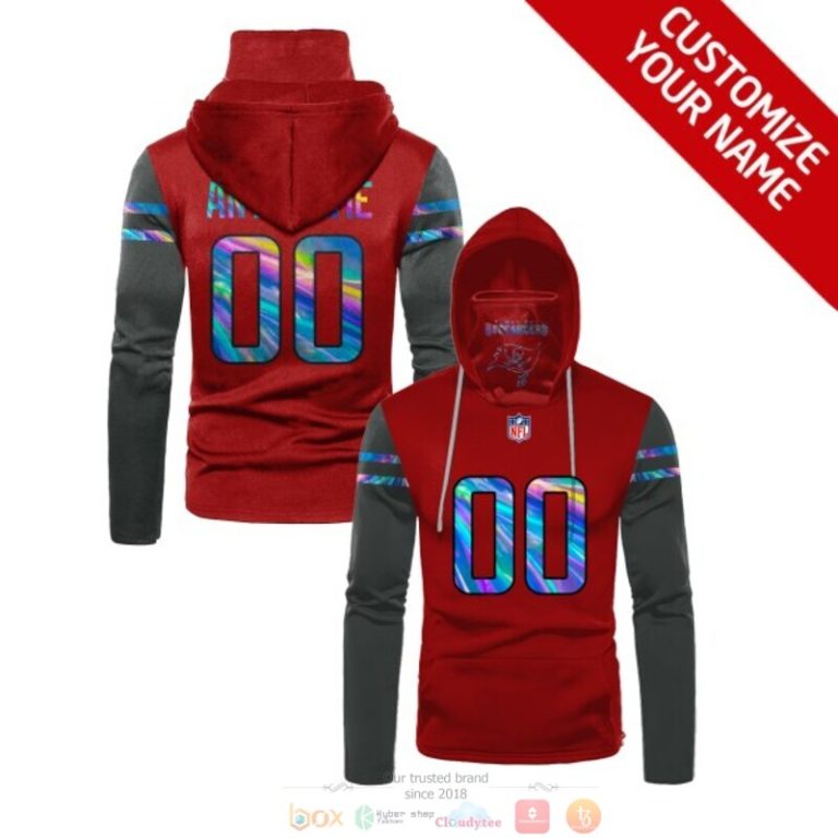 Personalized Nfl Tampa Bay Buccaneers Red Grey Custom 3D Hoodie Maskmask Hoodie Unique Game Day Fan Apparel