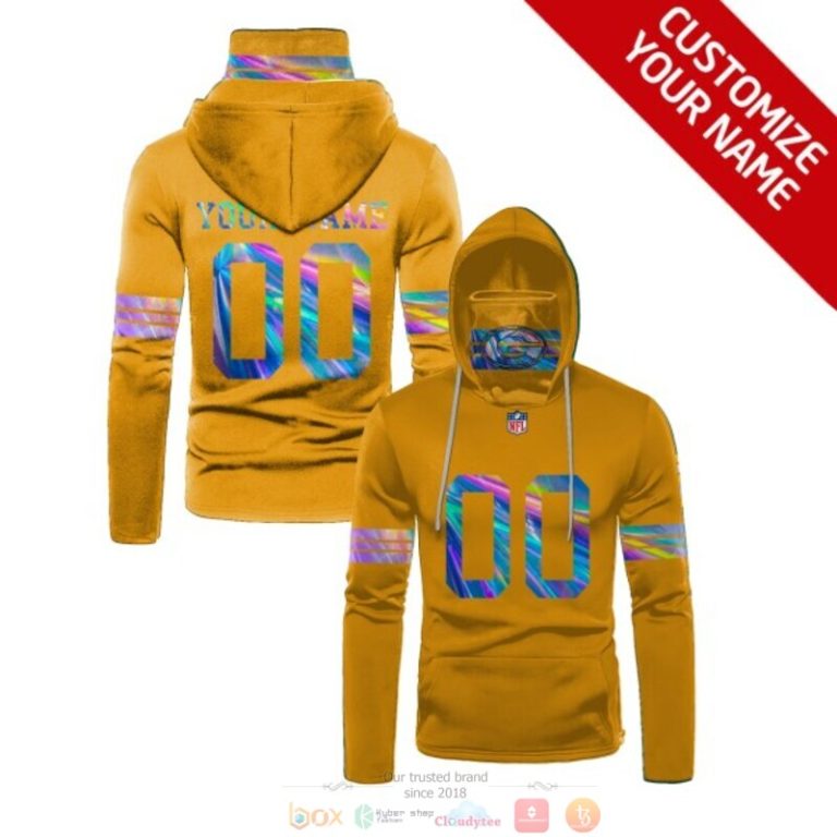 Personalized Nfl Green Bay Packers Yellow Custom 3D Hoodie Maskmask Hoodie Unique Game Day Fan Apparel