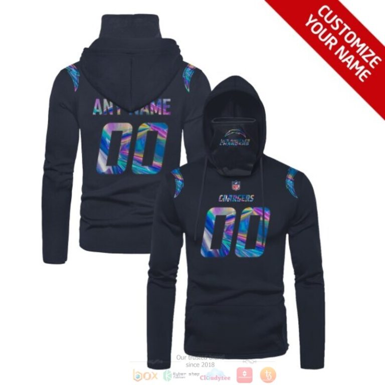 Personalized Nfl Los Angeles Chargers Black Custom 3D Hoodie Maskmask Hoodie Unique Game Day Fan Apparel