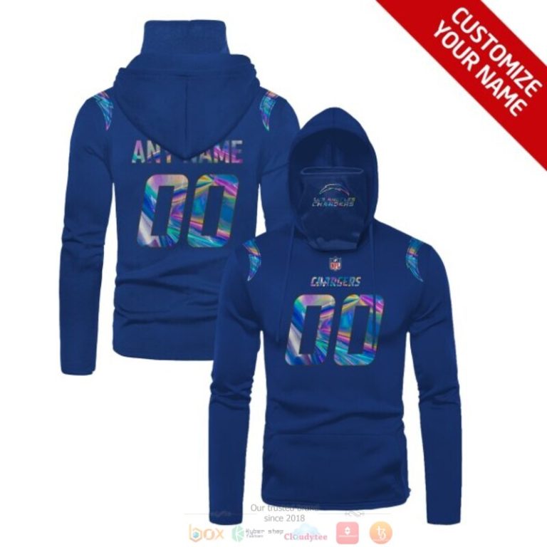 Personalized Nfl Los Angeles Chargers Blue Custom 3D Hoodie Maskmask Hoodie Unique Game Day Fan Apparel