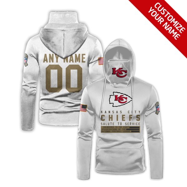 Personalized Nfl Kansas City Chiefs White 3D Hoodie Maskmask Hoodie Unique Game Day Fan Apparel