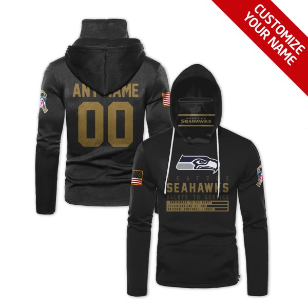 Personalized Nfl Seattle Seahawks Black 3D Hoodie Maskmask Hoodie Unique Game Day Fan Apparel