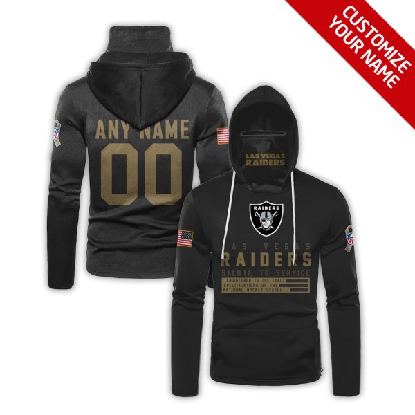 Personalized Nfl Las Vegas Raiders Black 3D Hoodie Maskmask Hoodie Unique Game Day Fan Apparel