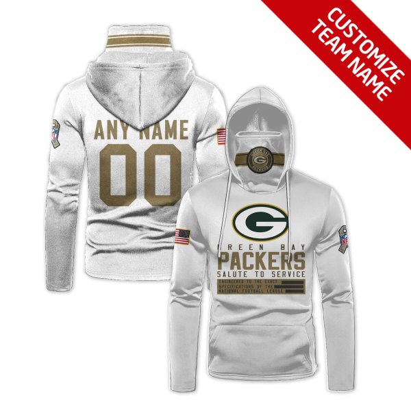 Personalized Nfl Green Bay Packers White 3D Hoodie Maskmask Hoodie Unique Game Day Fan Apparel