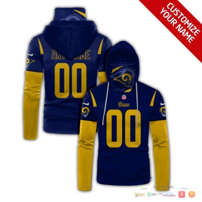 Los Angeles Rams Blue And Yellow 3D Hoodie Maskmask Hoodie Unique Game Day Fan Apparel