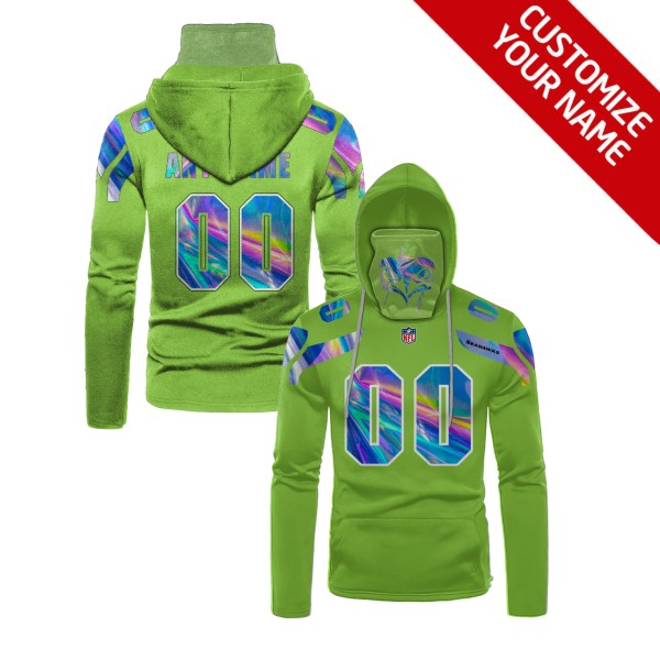 Personalized Seattle Seahawks Green Custom 3D Hoodie Maskmask Hoodie Unique Game Day Fan Apparel