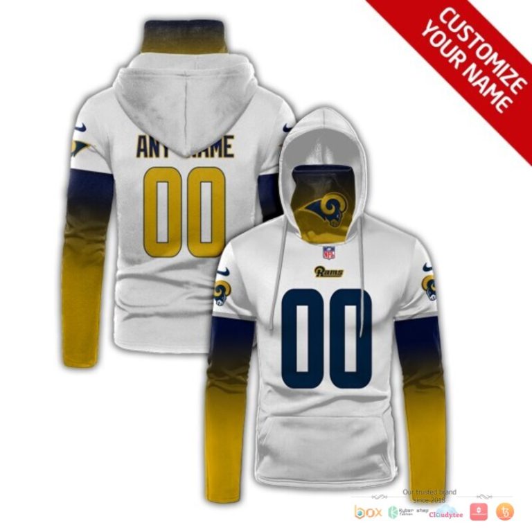 Los Angeles Rams Blue And White 3D Hoodie Maskmask Hoodie Unique Game Day Fan Apparel