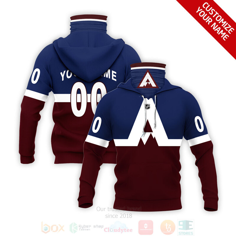 Nhl Colorado Avalanche Personalized All Printed Hoodie Mask For Men & Women Fans