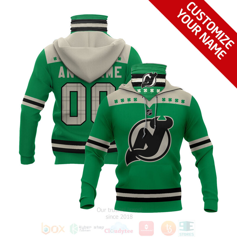 New Jersey Devils Personalized All Printed Hoodie Mask For Men & Women Fans