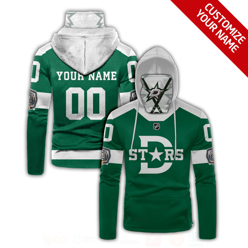 Nhl Dallas Stars Personalized All Printed Hoodie Mask For Men & Women Fans