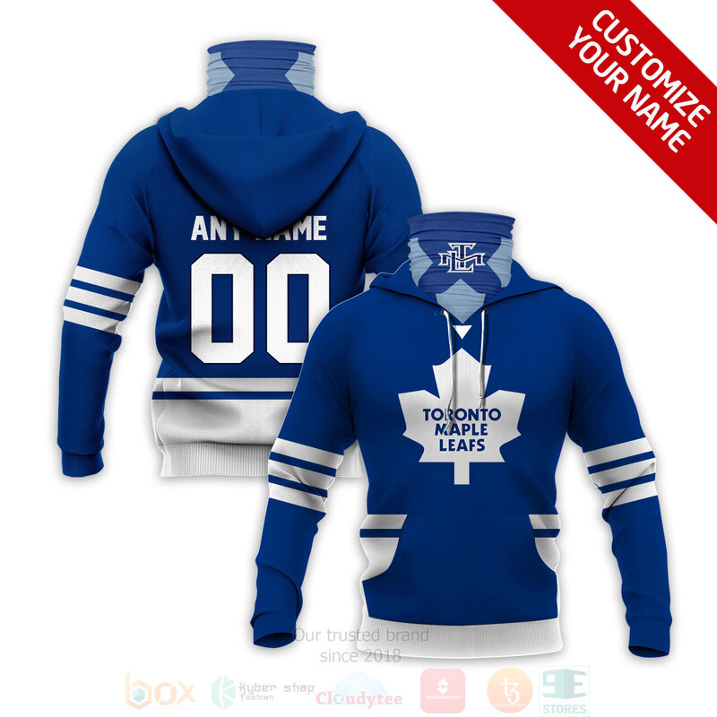 Nhl Toronto Maple Leafs Personalized Blue All Printed Hoodie Mask For Men & Women Fans