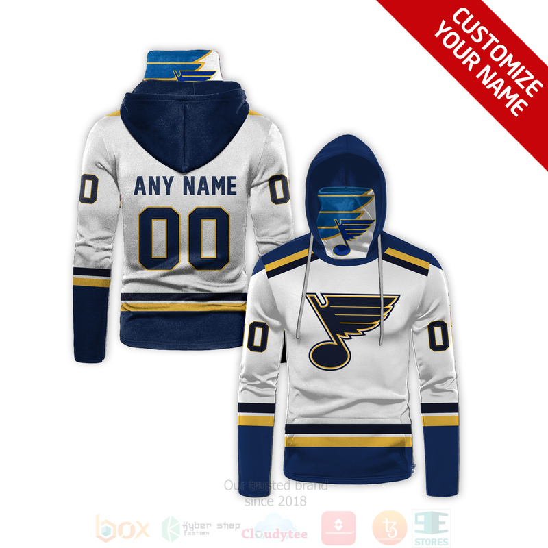 Nhl St. Louis Blues Personalized All Printed Hoodie Mask For Men & Women Fans