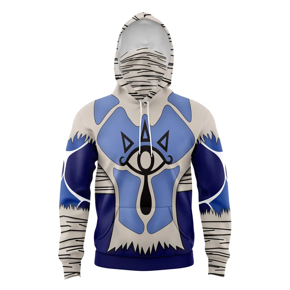 Sheik Legend of Zelda 3D Mask Hoodie For Men Women And Kids