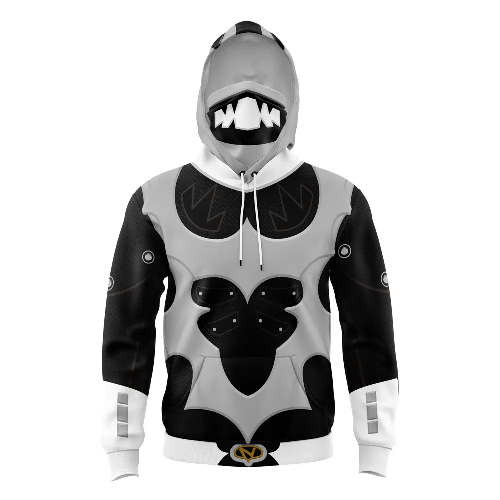 Silver Psycho Rangers 3D Mask Hoodie For Men Women And Kids