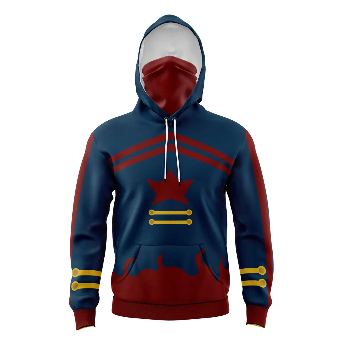 Simon Coat Gurren Lagan 3D Mask Hoodie For Men Women And Kids