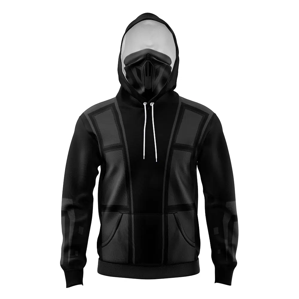 Noob Saibot Mortal Kombat 3D Mask Hoodie For Men Women And Kids