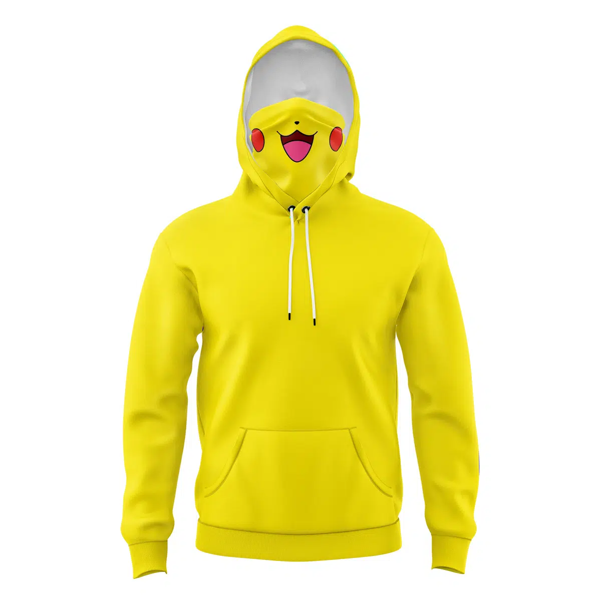 Pikachu Pokemon 3D Mask Hoodie For Men Women And Kids