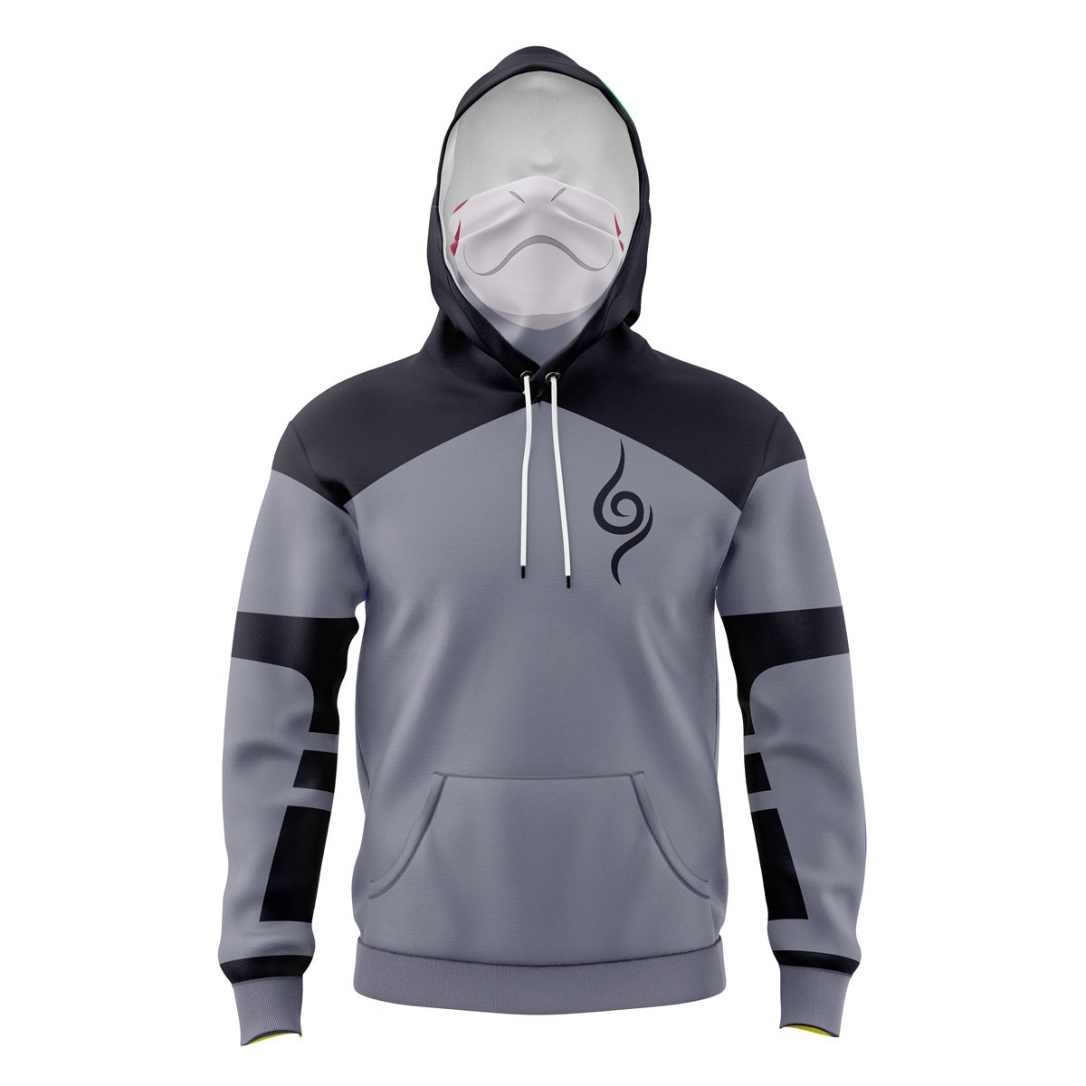 Kakashi Anbu Mask Shippuden 3D Mask Hoodie For Men Women And Kids