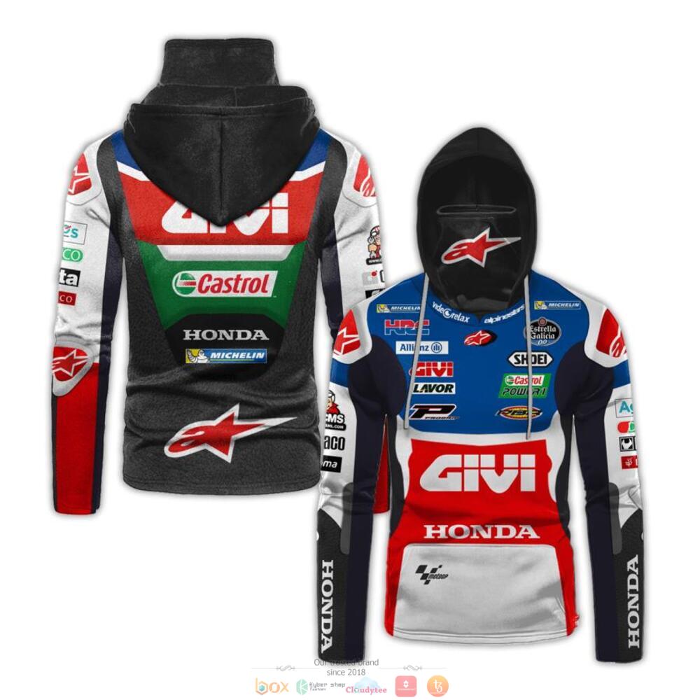 Official Givi Honda Michelin 3D Hoodie Mask For Men & Women Fans