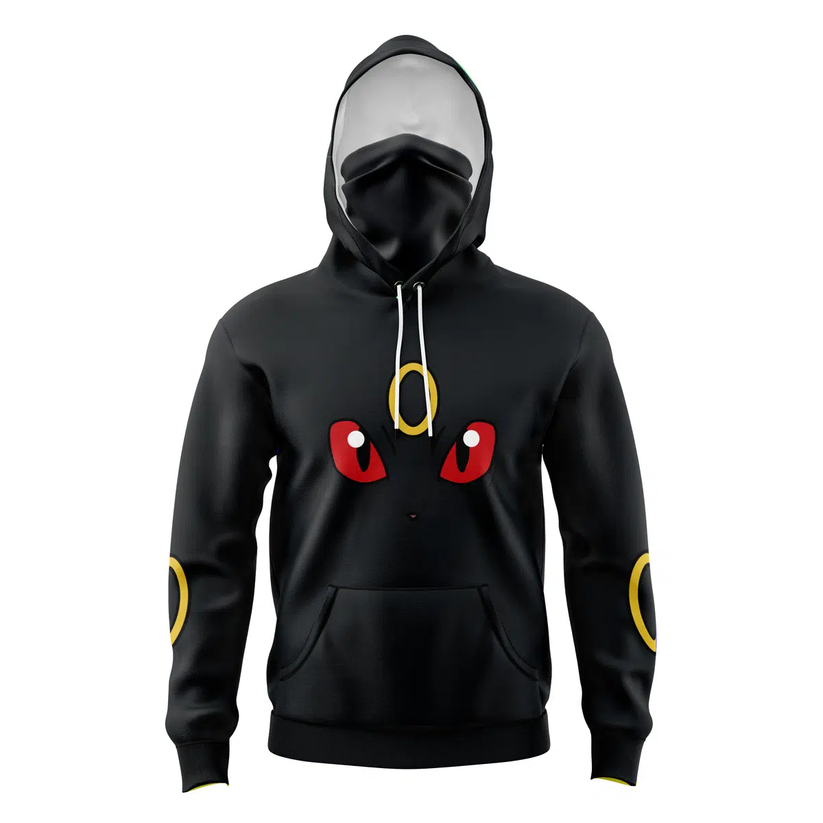 Umbreon Pokemon 3D Mask Hoodie For Men Women And Kids