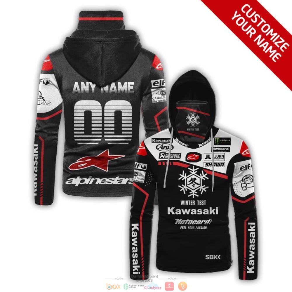 Personalized Winter Test Kawasaki Motocard Custom 3D Hoodie Mask For Men & Women Fans