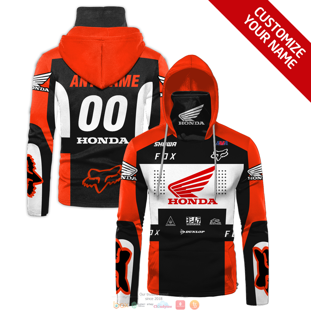 Official Personalized Honda Custom 3D Hoodie Mask For Men & Women Fans
