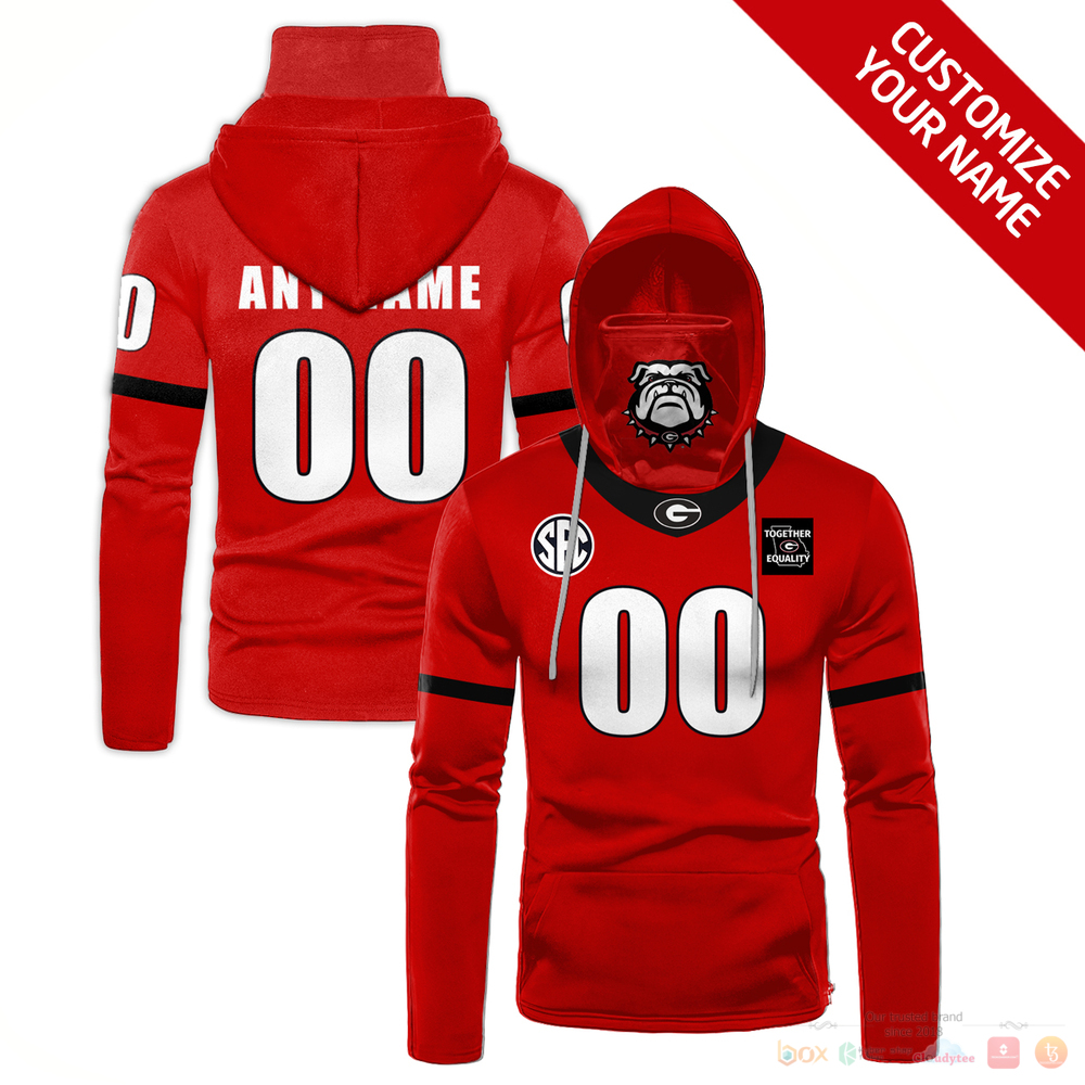 Personalized Sec Georgia Bulldogs Together Equality Red Custom 3D Hoodie Mask