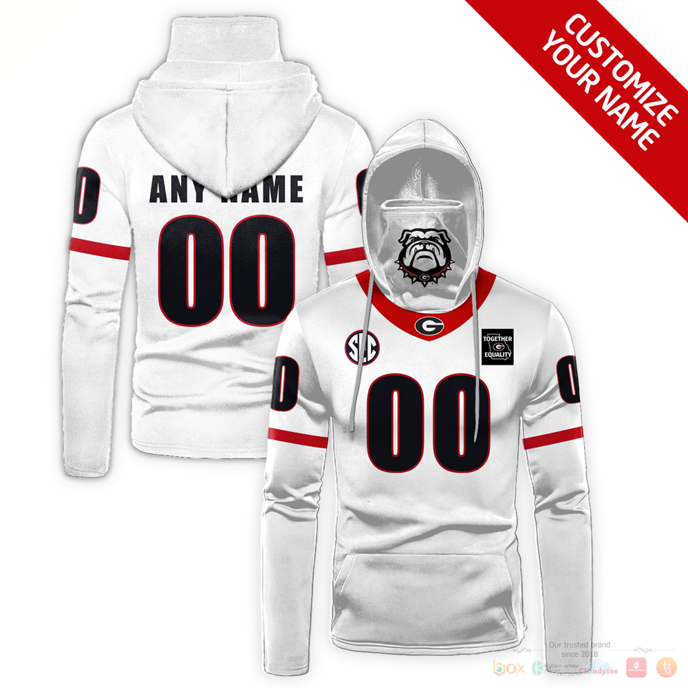 Personalized Sec Georgia Bulldogs Together Equality White Custom 3D Hoodie Mask