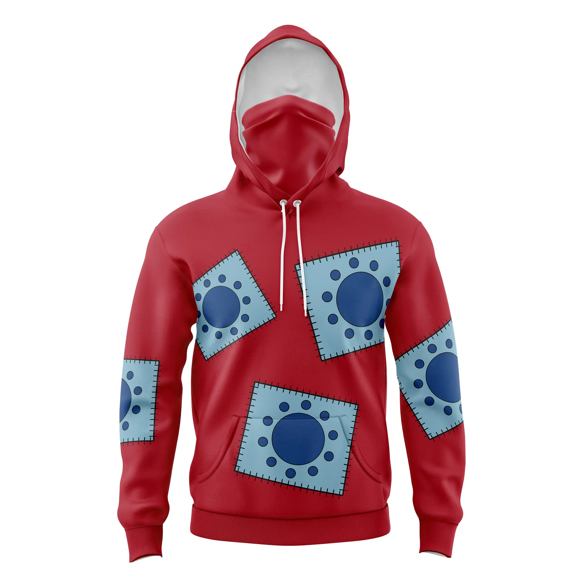 Luffy Wano One Piece 3D Mask Hoodie For Men Women And Kids