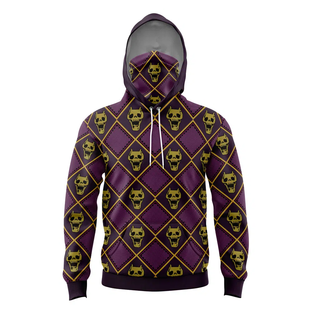 Killer Queen Jojos Bizarre Adventure 3D Mask Hoodie For Men Women And Kids