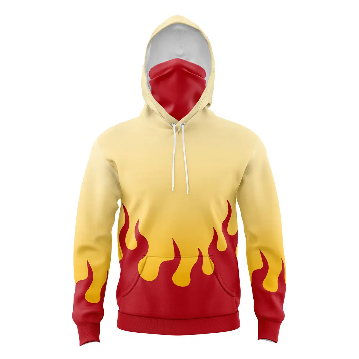 Kyojuro Rengoku Demon Slayer 3D Mask Hoodie For Men Women And Kids