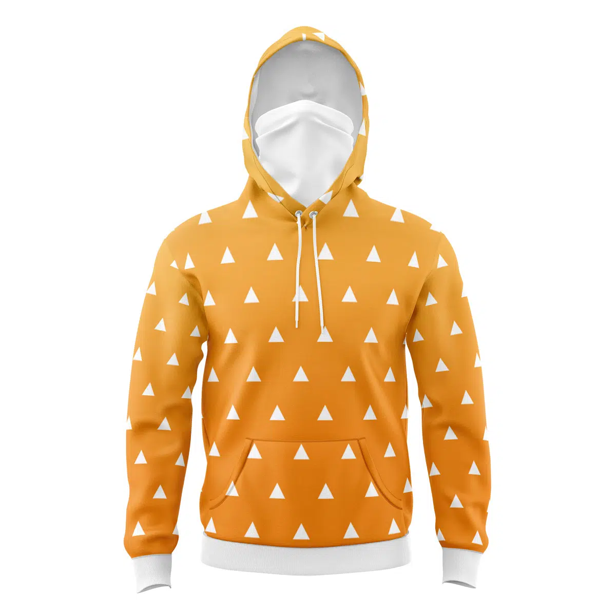 Zenitsu Agatsuma Demon Slayer 3D Mask Hoodie For Men Women And Kids