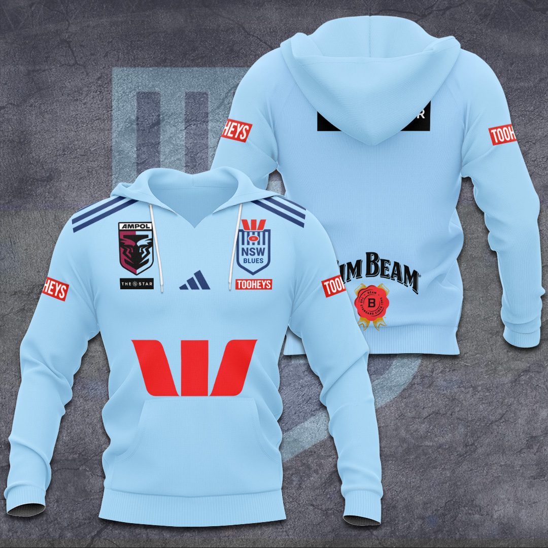 New South Wales Blues Performance 3D Sport Hoodie For Sport Fans