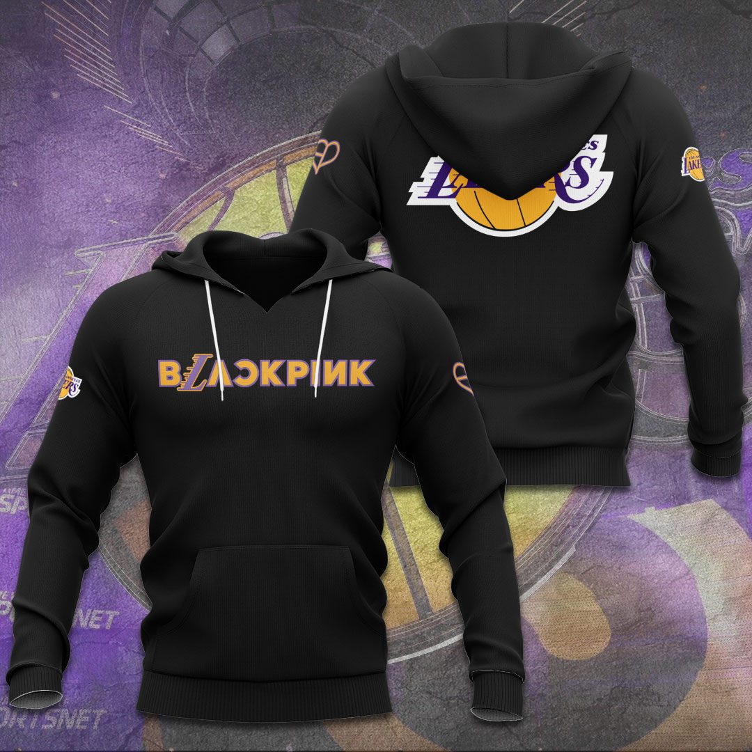 Los Angeles Lakers NBA X Blackpink Performance 3D Hoodie Black