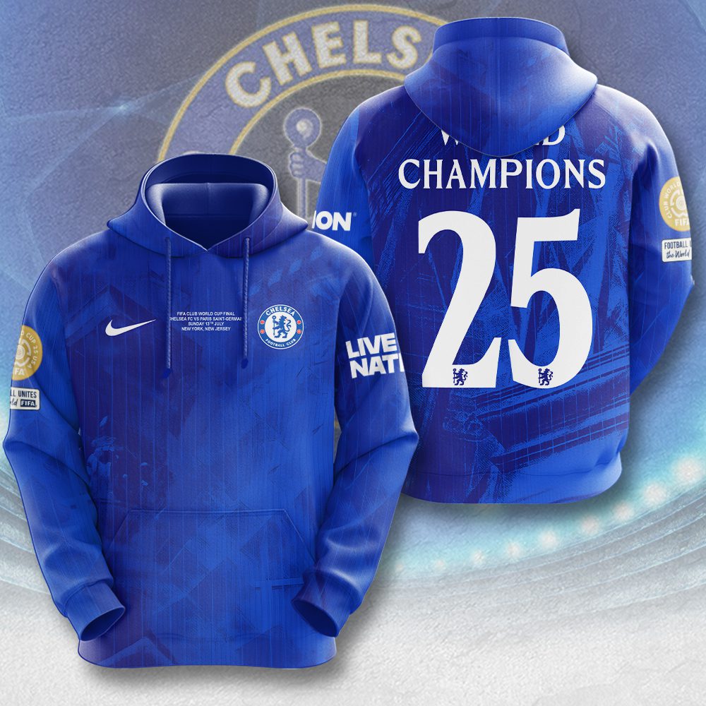 Chelsea Fc Champion 25 Fifa Club World Cup 2025 Performance 3D Hoodie Sport