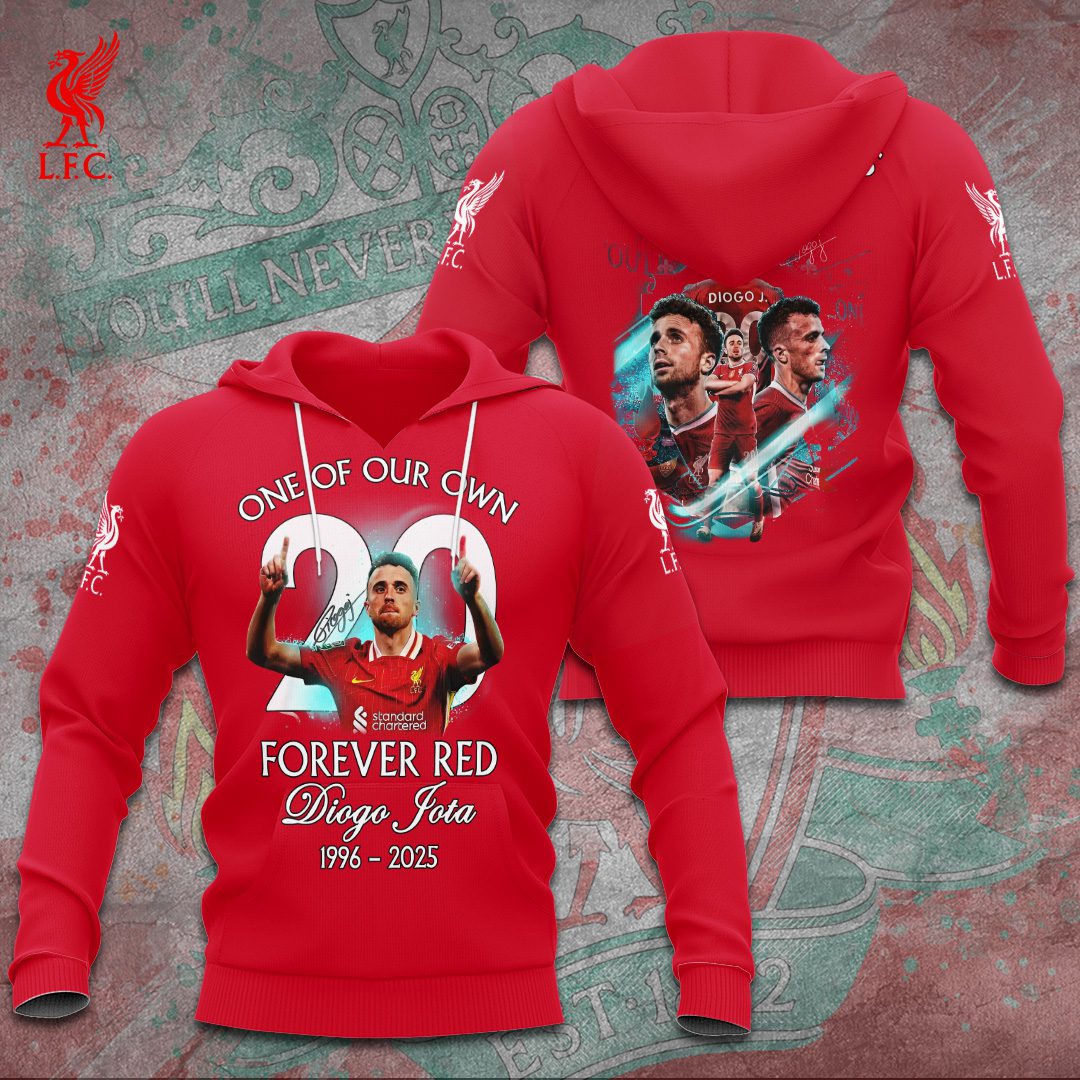 Liverpool Fc X Diogo Jota Rest In Peace Forever Red Diogo Fota 1996-2025 3D Hoodie