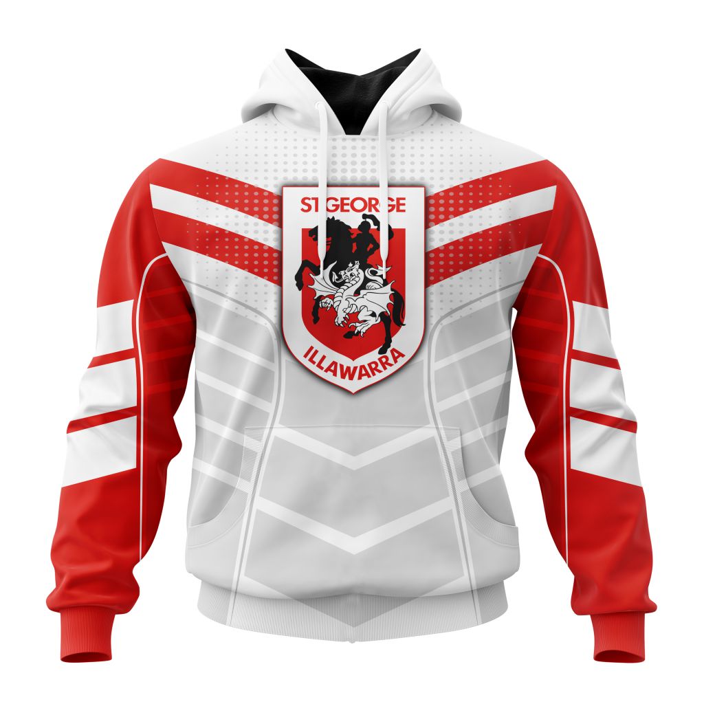 Nrl St. George Illawarra Dragons Special Chevron Performance 3D Hoodie