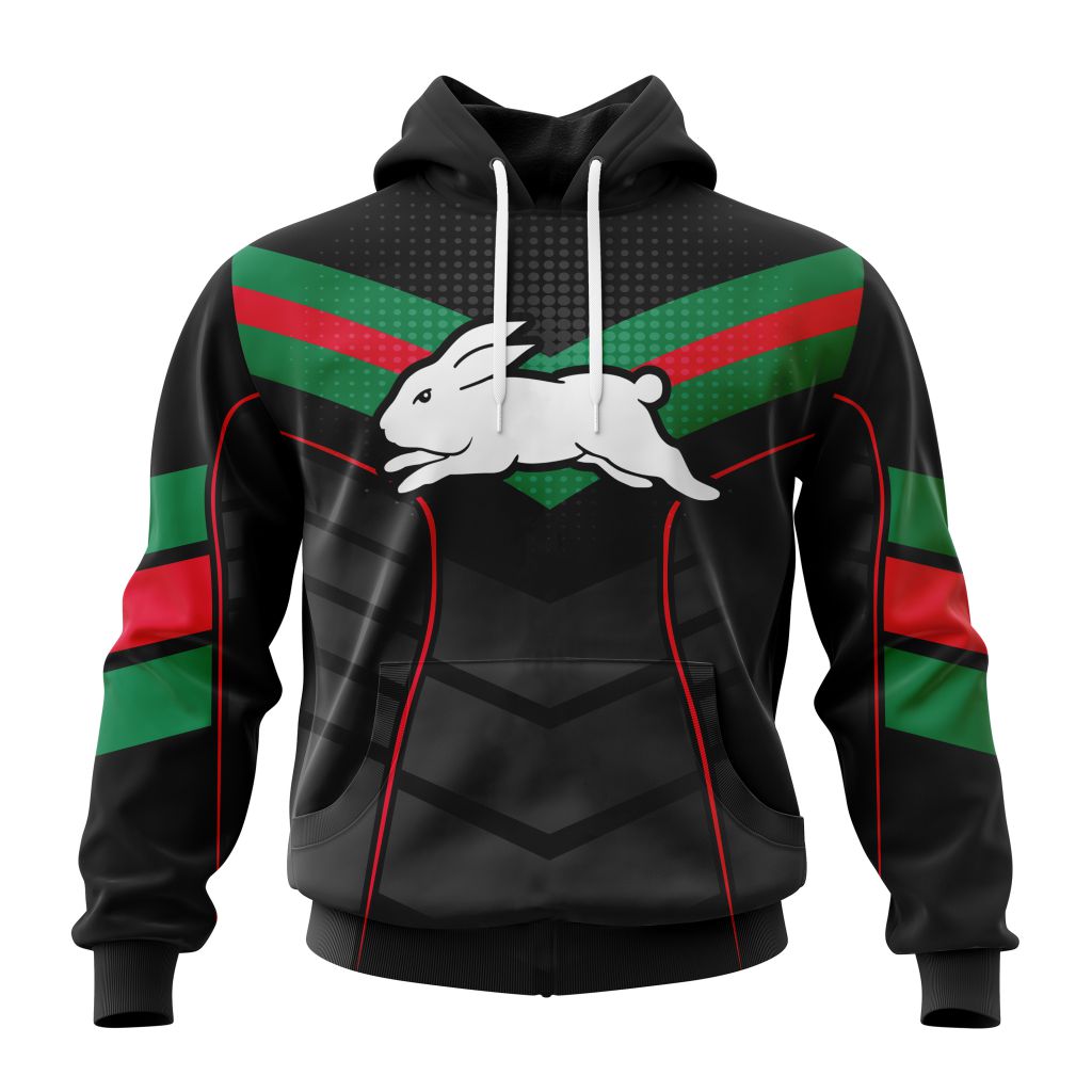 Nrl South Sydney Rabbitohs Special Chevron Performance 3D Hoodie