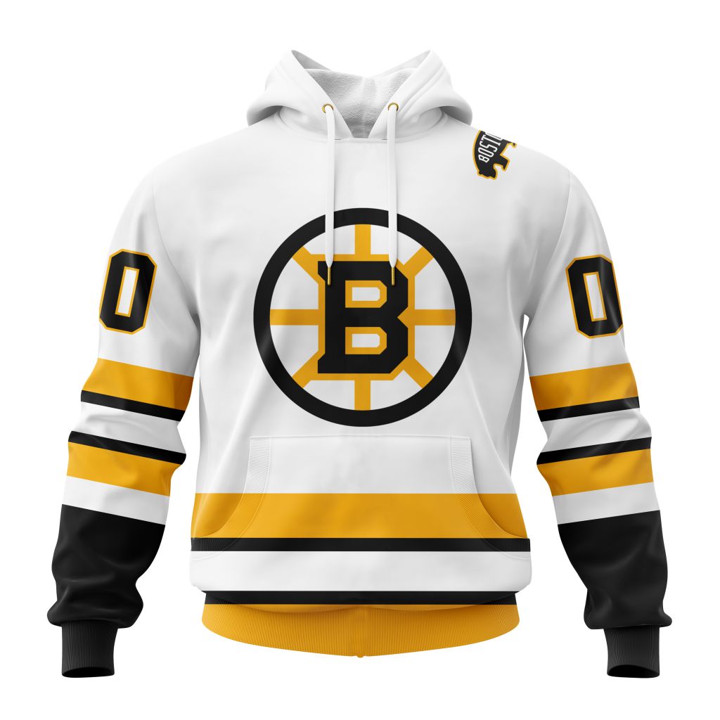 Nhl Boston Bruins Personalized New 2025/2026 Away Performance Hoodie