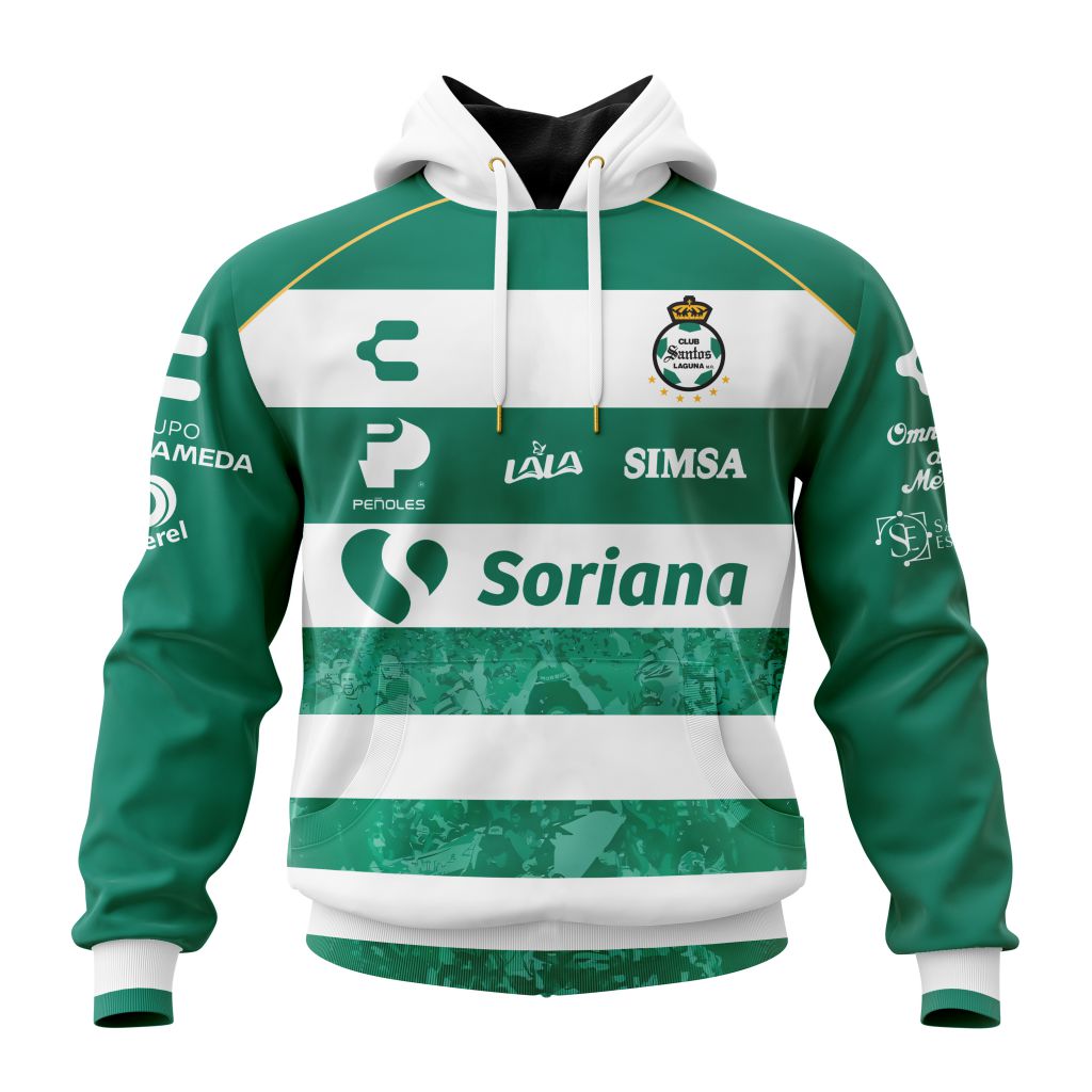 Liga Mx Club Santos Laguna Personalized 25/26 Home Performance Hoodie