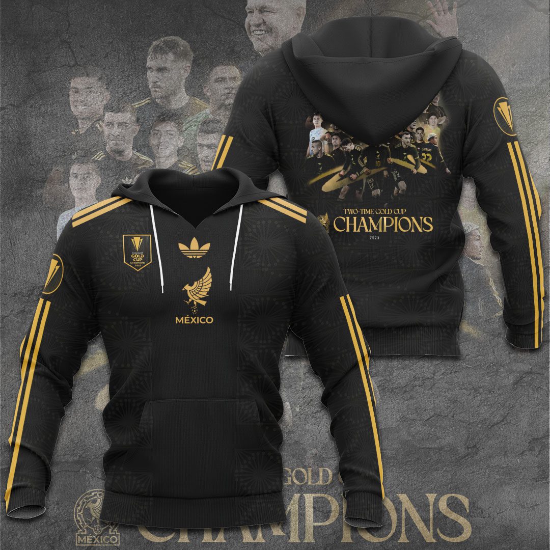 Mexico National Team Gold Cup Champions Performance Hoodie Black