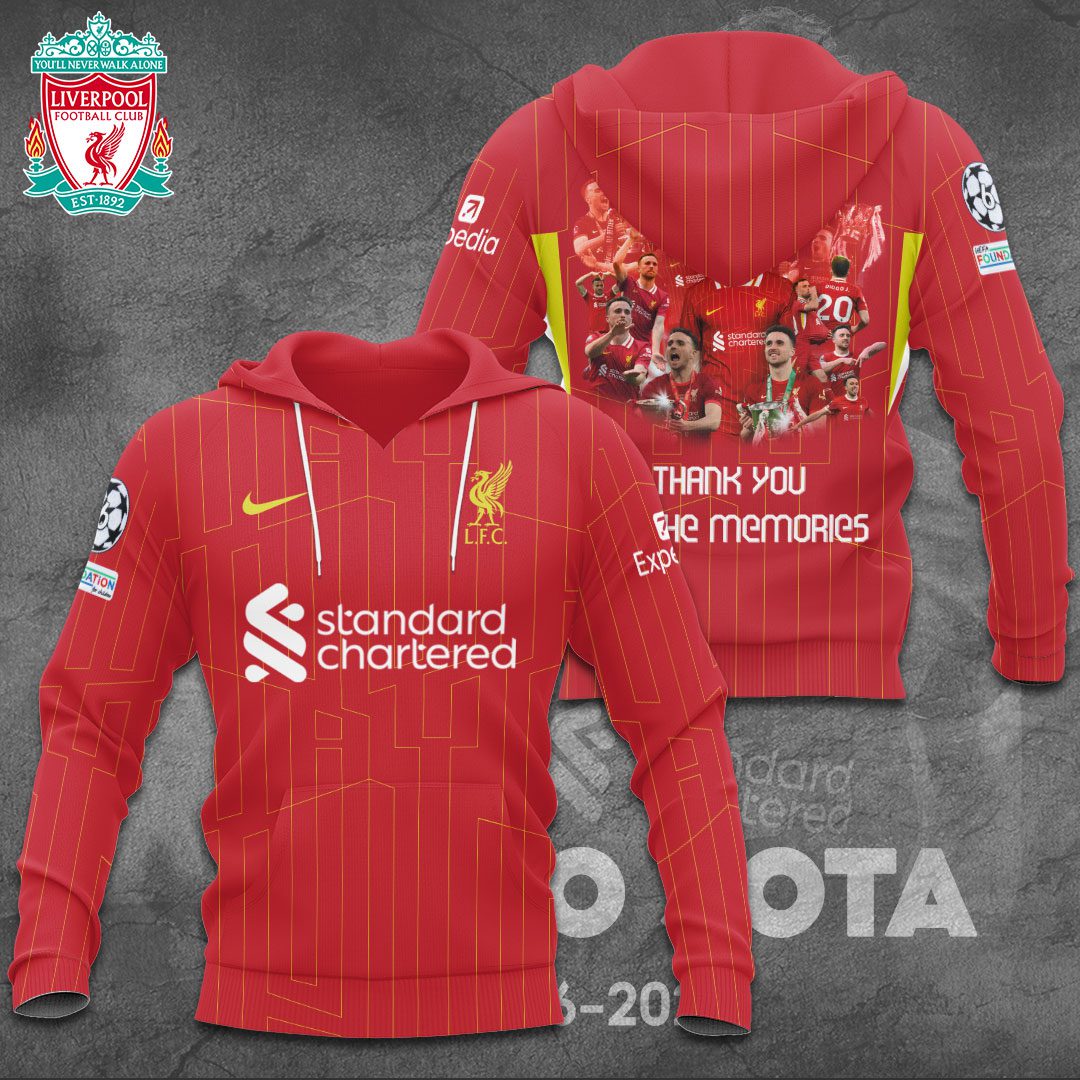 Liverpool Fc X Diogo Jota Thanks For The Memories 2025 Performance 3D Hoodie