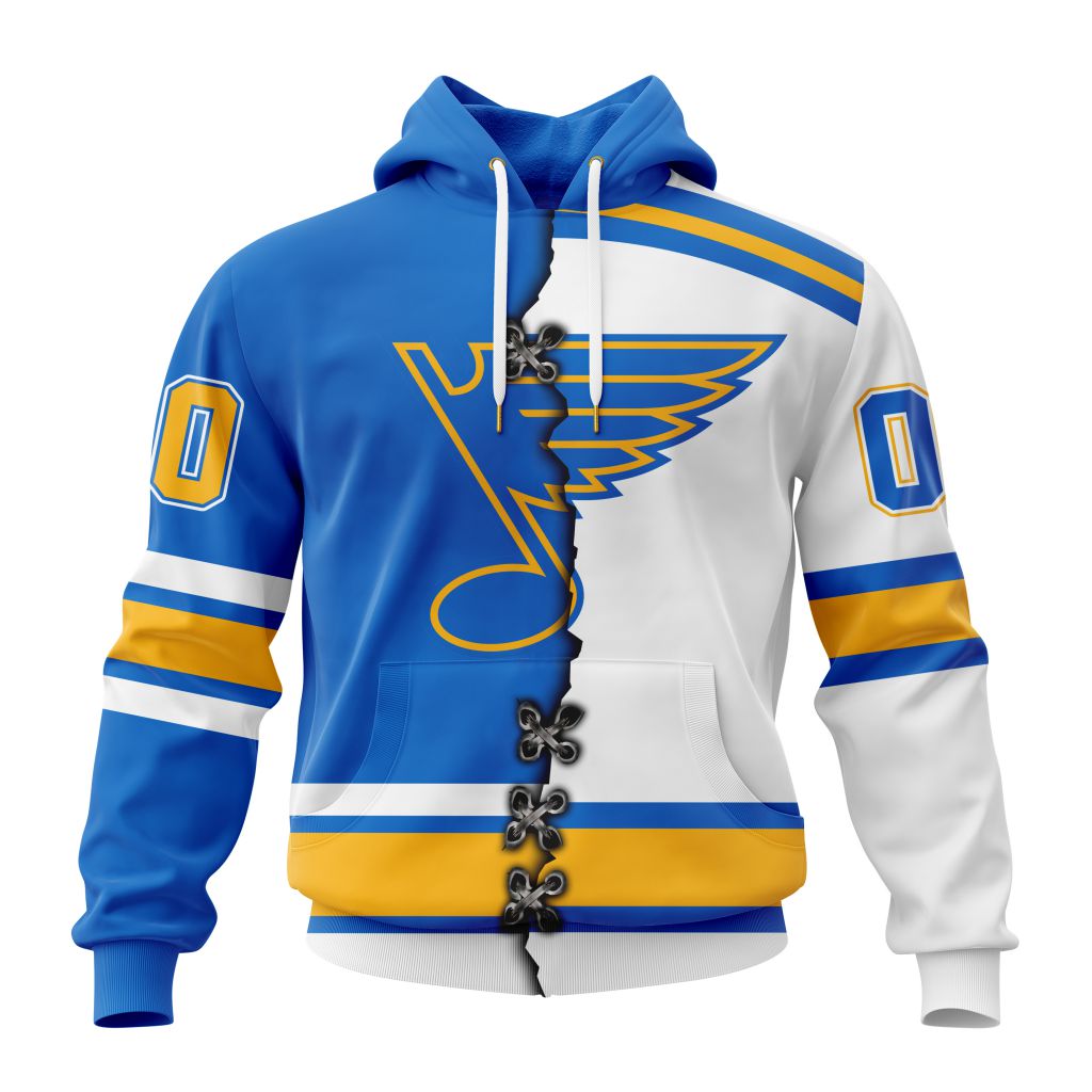 Nhl St. Louis Blues Personalized New 2025/2026 Home Mix Away Performance Hoodie