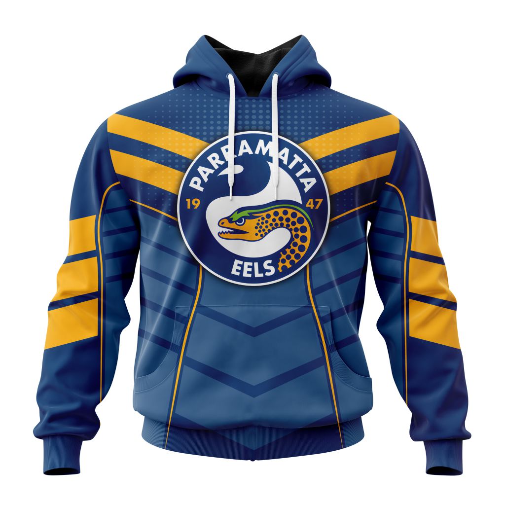 Nrl Parramatta Eels Special Chevron Performance 3D Hoodie
