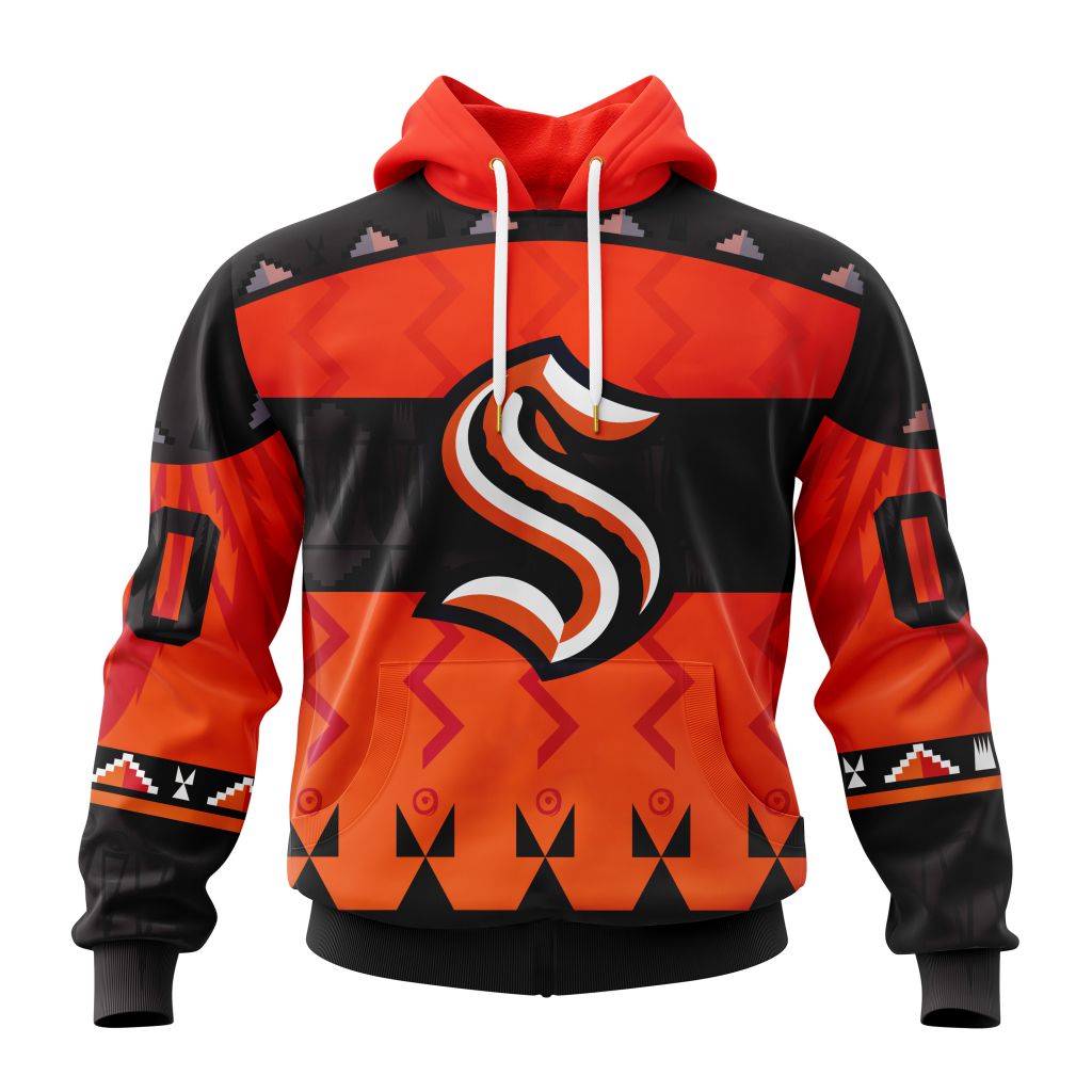 Nhl Seattle Kraken Special Orange Shirt National Day For Truth And Reconciliation Performance Hoodie