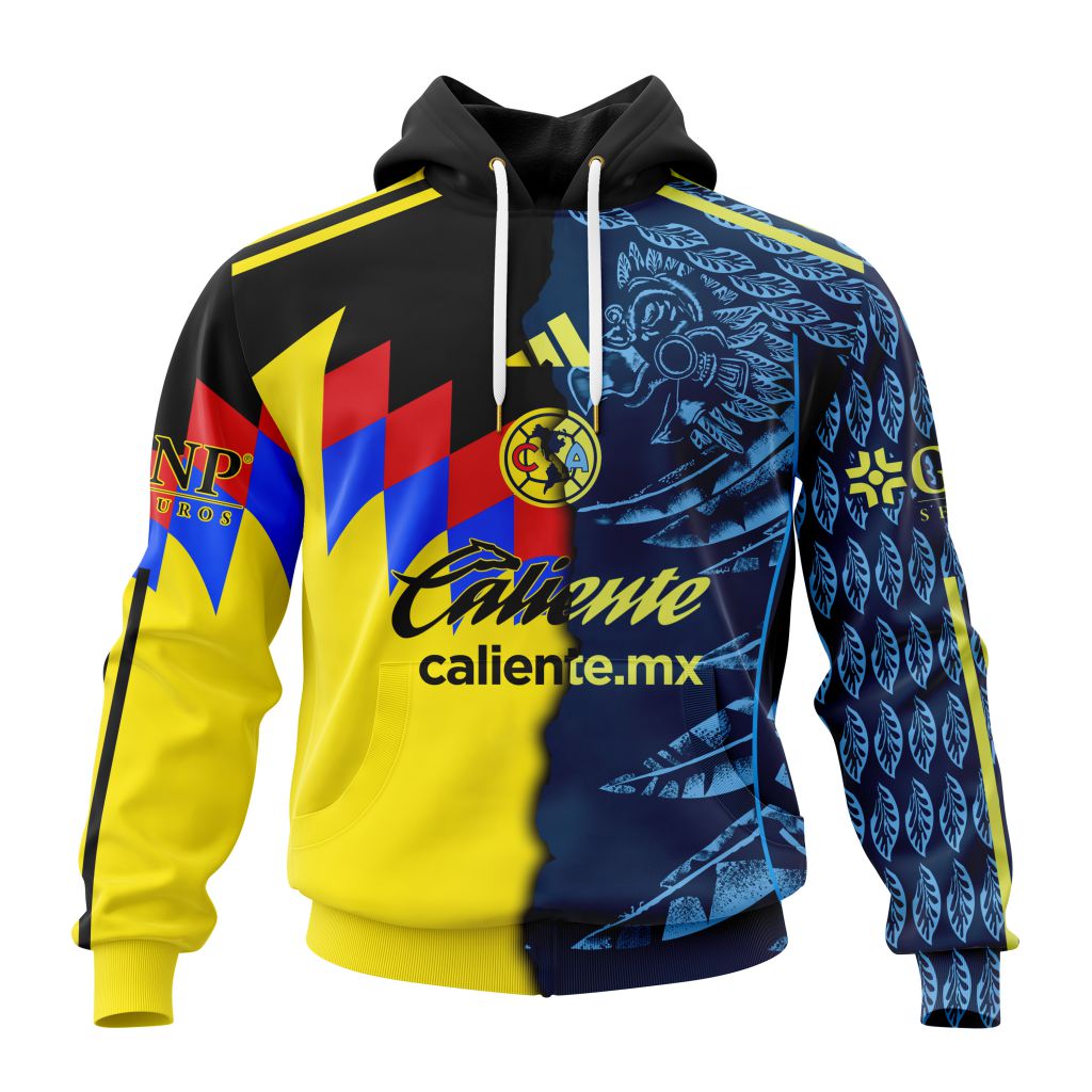 Liga Mx Club America Personalized 2025/2026 Home Mix Away Performance Hoodie