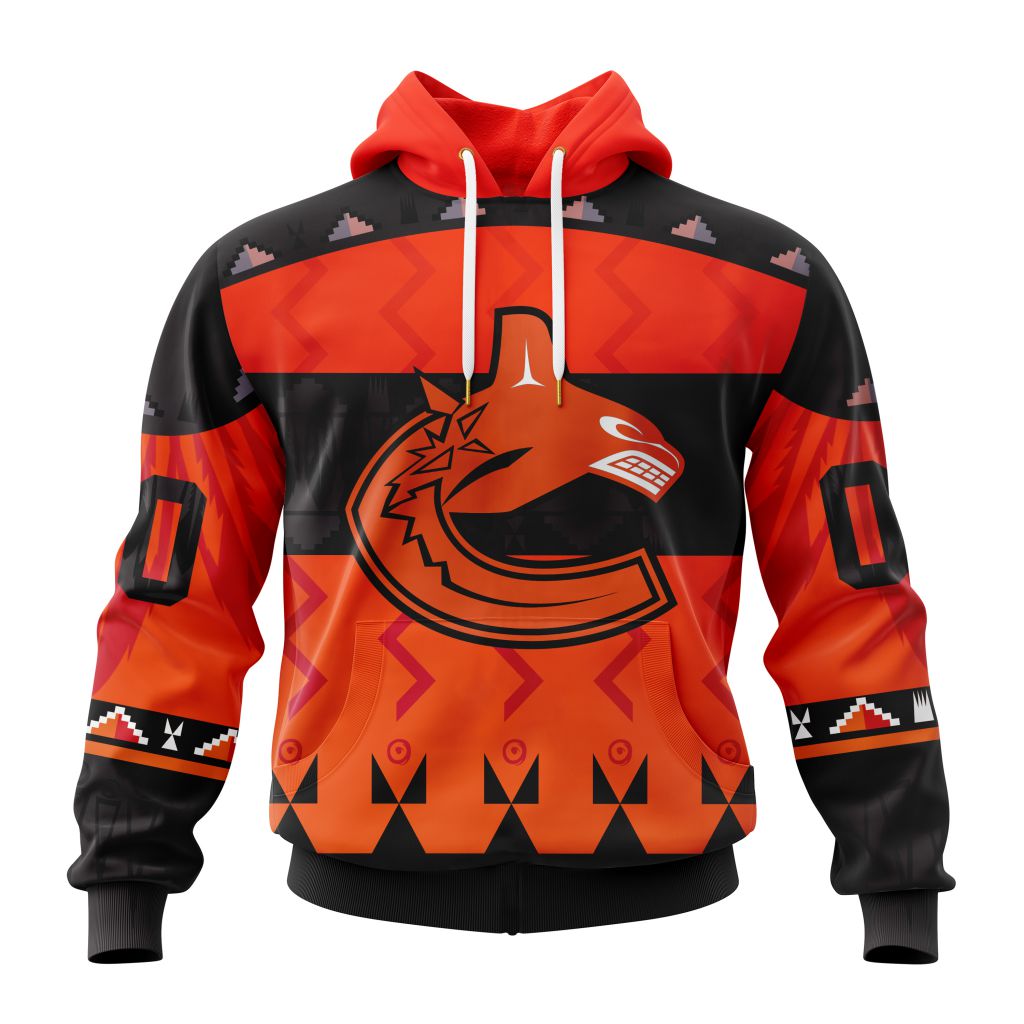 Nhl Vancouver Canucks Special Orange Shirt National Day For Truth And Reconciliation Performance Hoodie