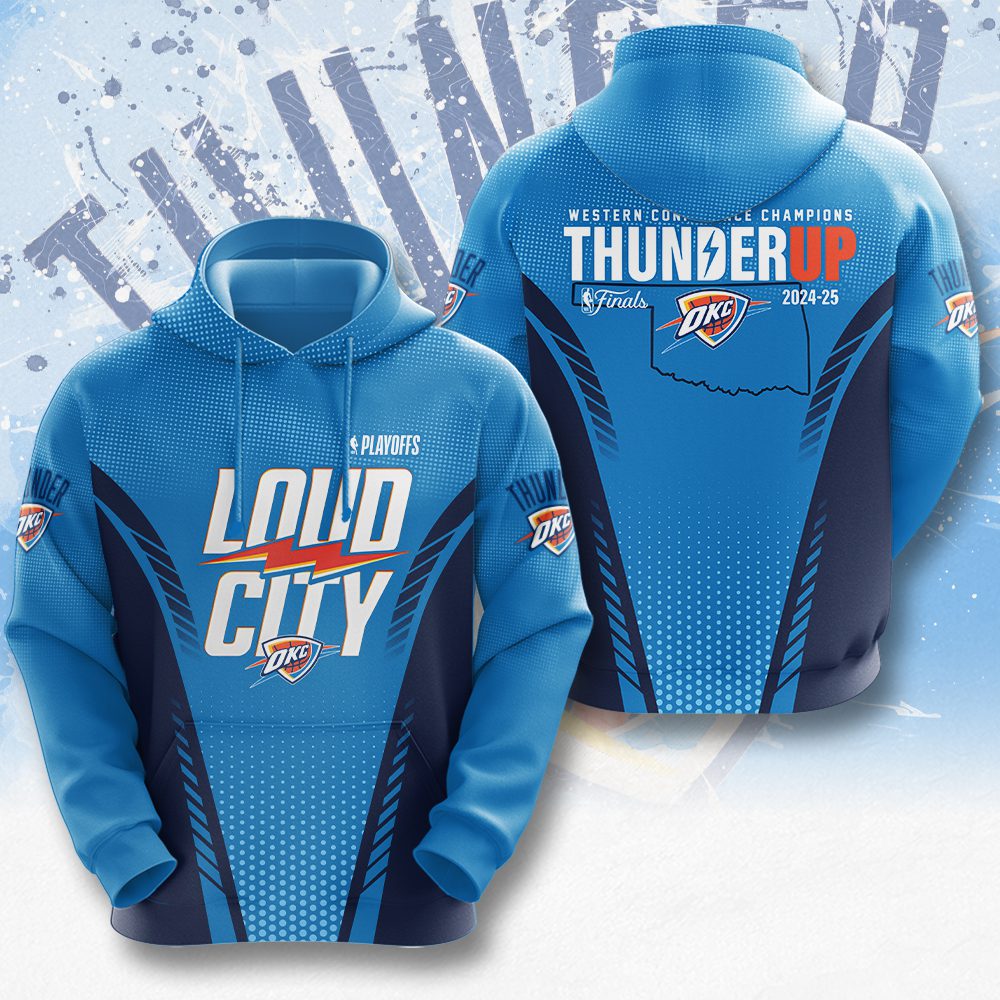 Oklahoma City Thunder Nba Final Champion 2025 Loud City 3D Hoodie