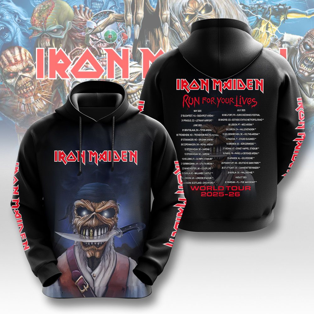 Iron Maiden Merch 2025 Performance 3D Hoodie